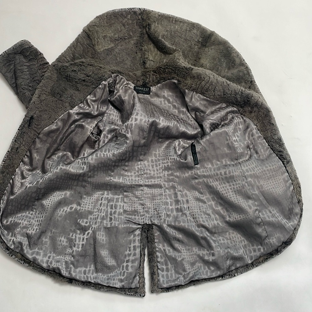VINTAGE GRINVEST made in Italy rabbit open front jacket - Picture 7 of 8